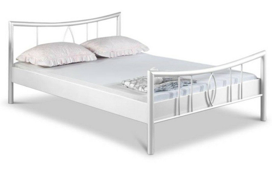 Bettgestelle * | Einrichten24 Metallbett Luisa Weis Breite: 180 Cm