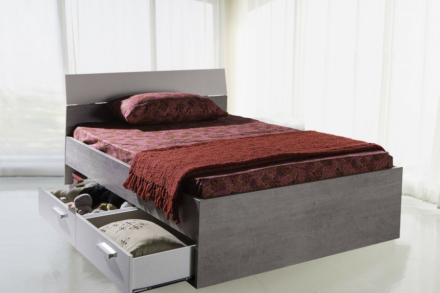 Boxspringbetten * | Dmora Doppelbett 2 Facher 2 Schubladen Aus