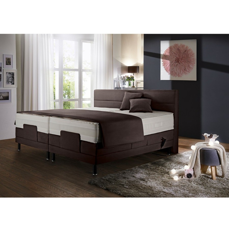 Boxspringbetten * | Loftscape Boxspringbett Celina Dunkelbraun 200 X 200Cm H4