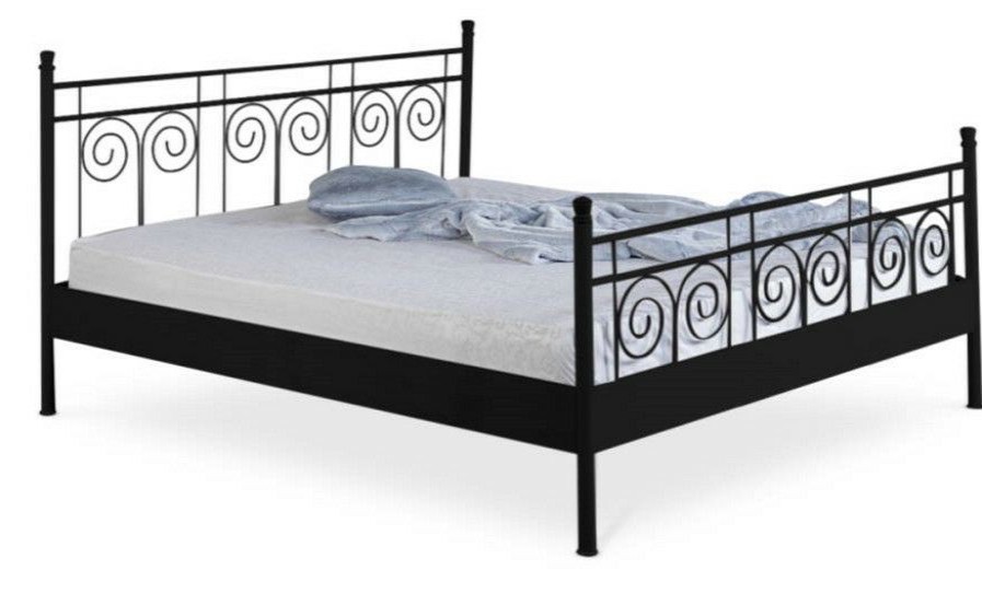 Bettgestelle * | Einrichten24 Metallbett Sara Schwarz Breite: 100 Cm