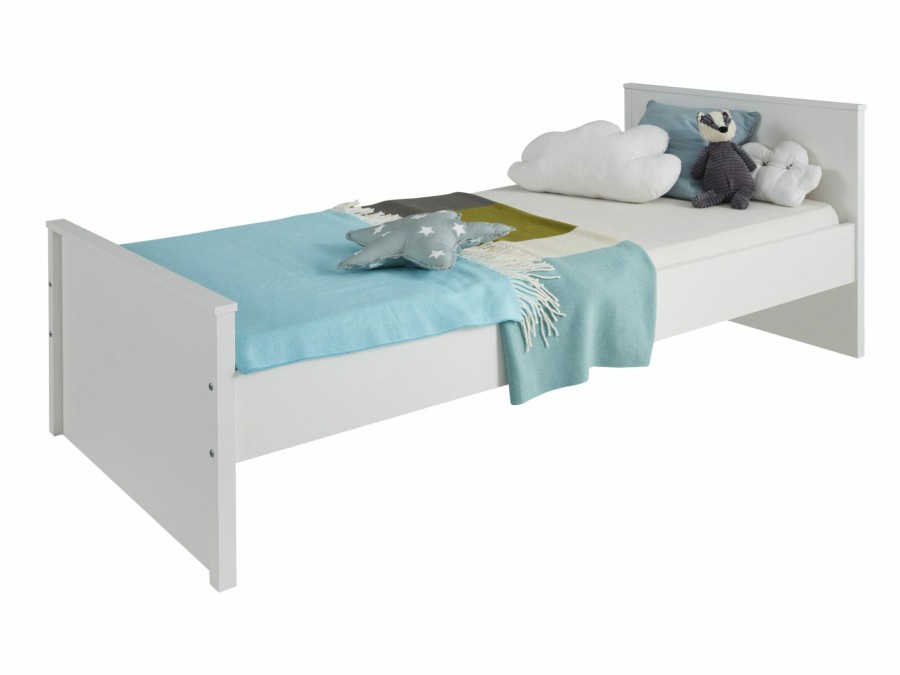 Bettgestelle * | Ebuy24 Ory Bett 90 200 Ory Bett 90 200 Cm, Weiss.