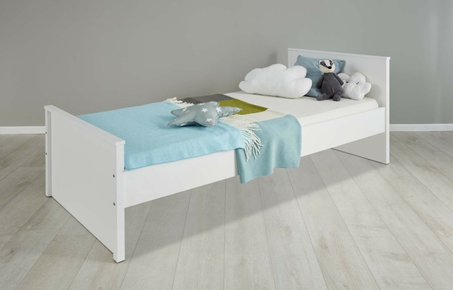 Bettgestelle * | Ebuy24 Ory Bett 90 200 Ory Bett 90 200 Cm, Weiss.