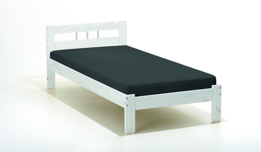 Bettgestelle * | Ebuy24 Fank Bett 90 200 Fank Bett 90 200 Cm,Weiss.