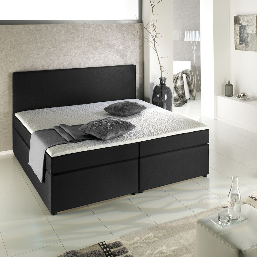 Boxspringbetten * | Loftscape Boxspringbett Milton Schwarz 180 X 200Cm