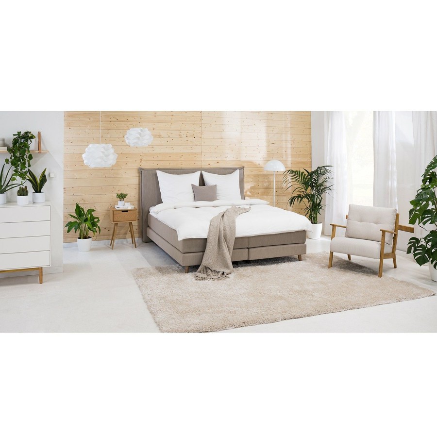 Boxspringbetten * | Morteens Boxspringbett Avellino I Schlamm 180 X 200Cm