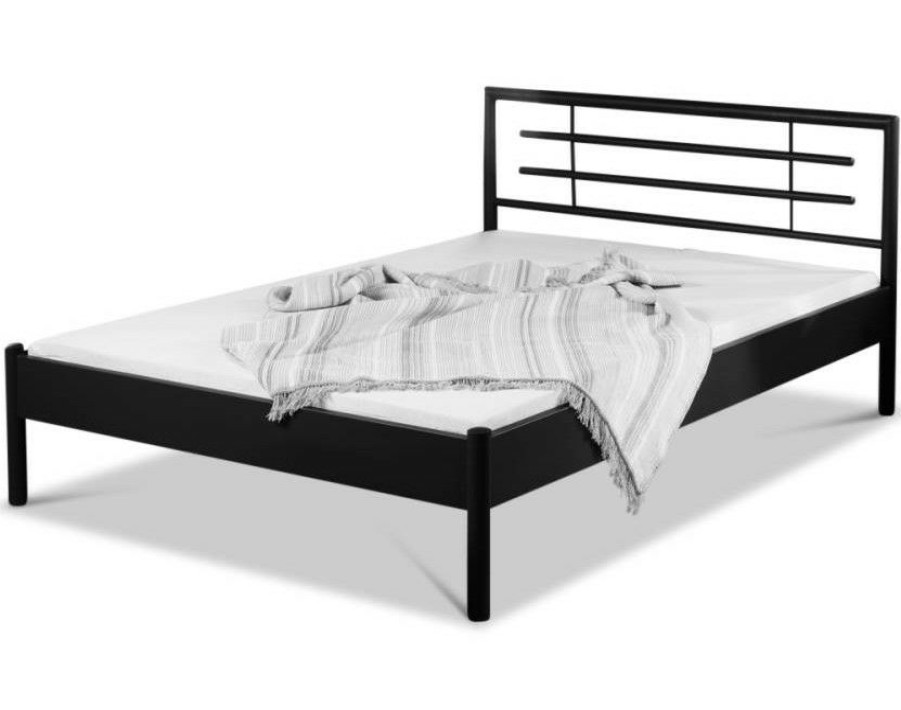 Bettgestelle * | Einrichten24 Metallbett Lia Schwarz Breite: 180 Cm