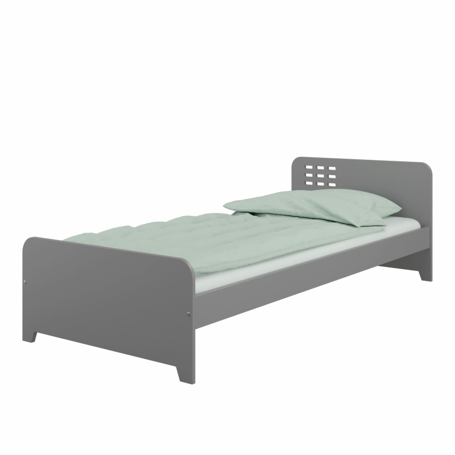 Bettgestelle * | Ebuy24 Loke Bett 90 200 Grau