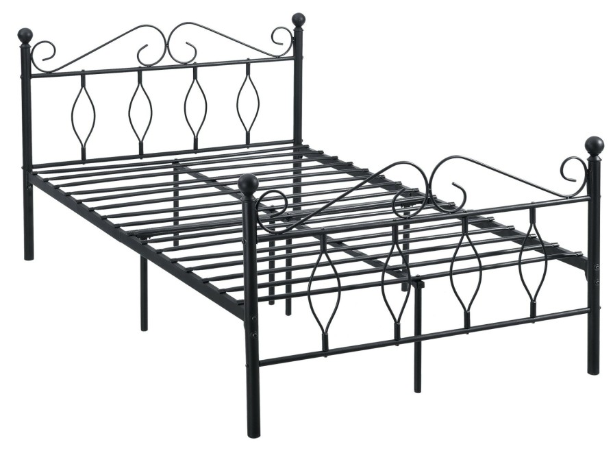 Bettgestelle * | En.Casa Metallbett Apolda Breite: 125 Cm