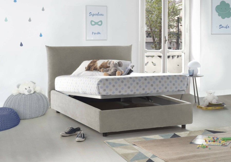 Boxspringbetten * | Talamo Italia Bett Rosa Eineinhalb Mit