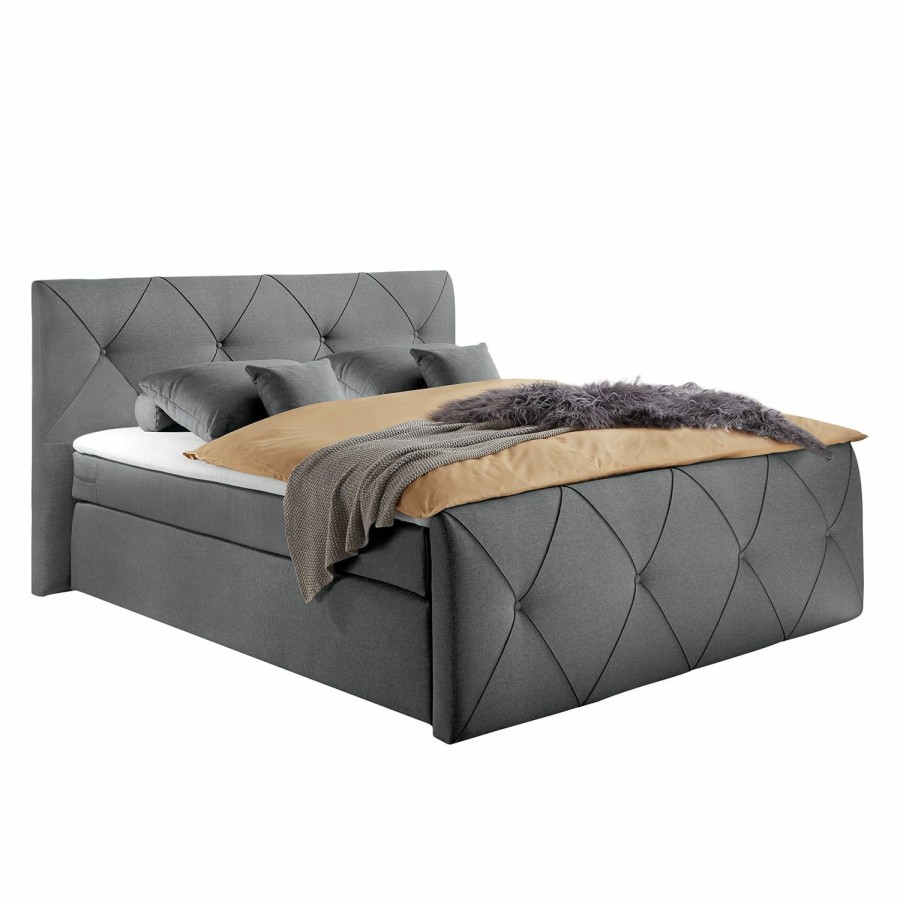 Boxspringbetten * | Fredriks Boxspringbett Elsene Webstoff