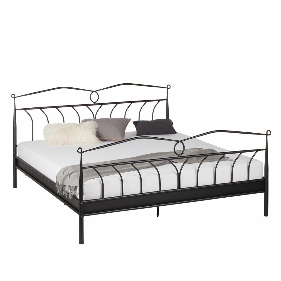 Bettgestelle * | Mooved Bett Capitol City Schwarz 180 X 200Cm