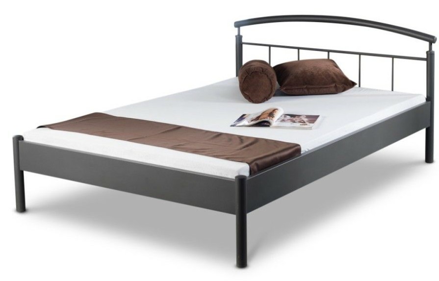 Bettgestelle * | Einrichten24 Metallbett Nina Dunkelgrau Breite: 180 Cm