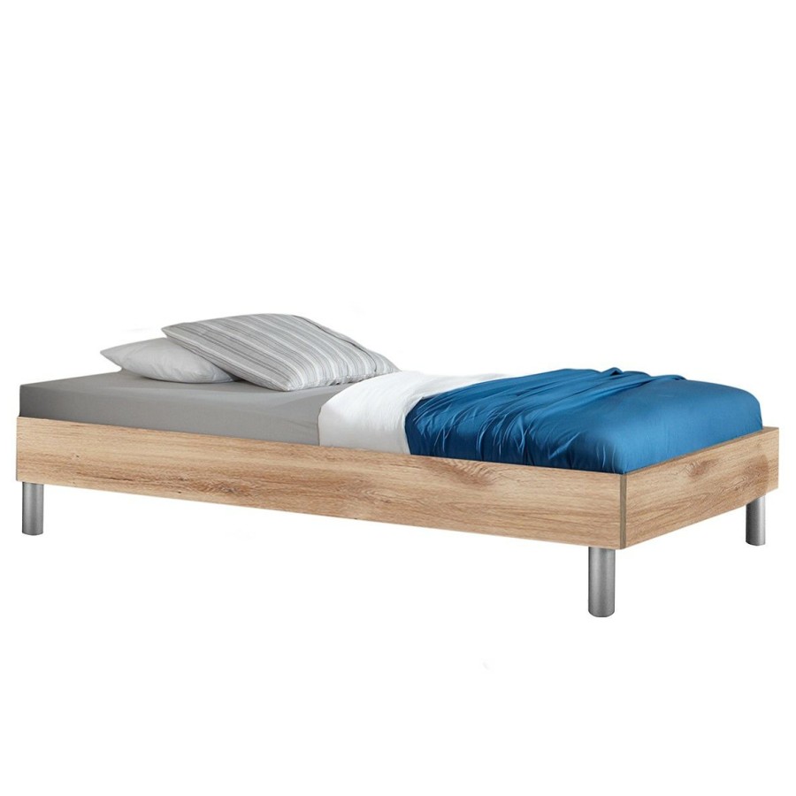 Bettgestelle * | Wimex Bettgestell Easy Beds Plankeneiche Dekor 100 X 200Cm