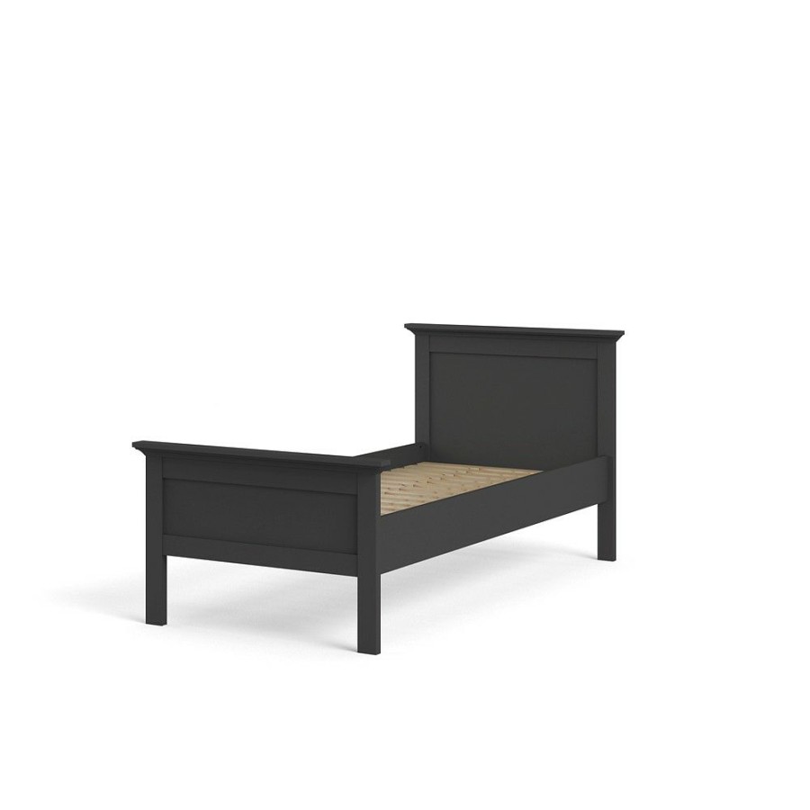 Bettgestelle * | Ebuy24 Venedig Bett Einzelbett Venedig Bett Einzelbett 90 200 Cm, Mattgrau.