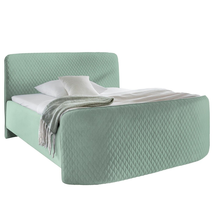 Boxspringbetten * | Tanja Meise 4Brands Boxspringbett Avelina Mint 180 X 200Cm