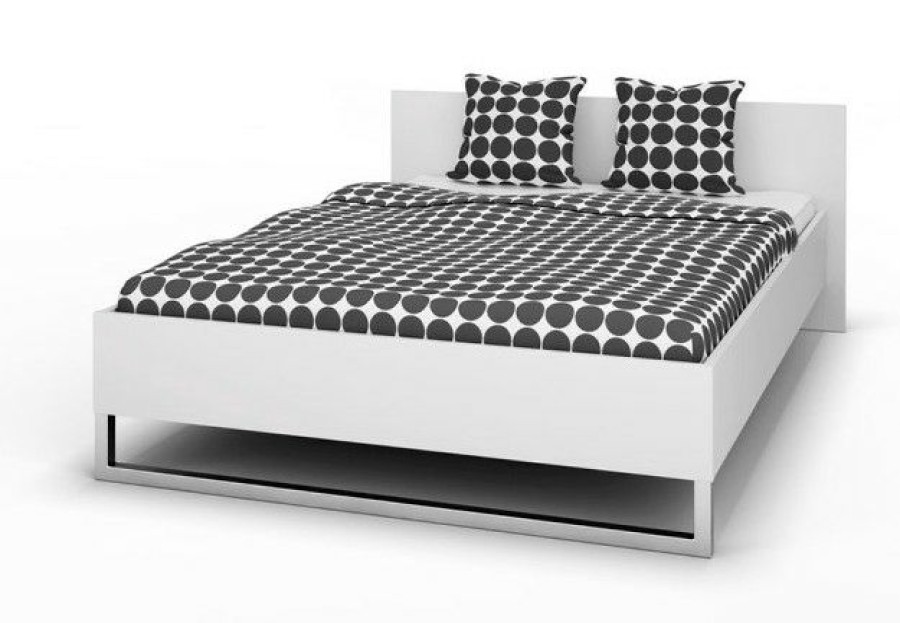 Bettgestelle * | Ebuy24 Stina Bett 140 Glas Weis