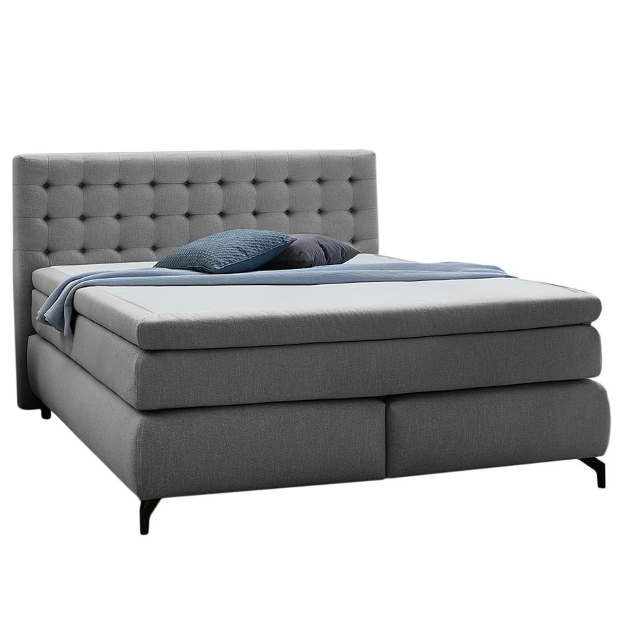 Boxspringbetten * | Loftscape Boxspringbett Crosstown Iii Grau