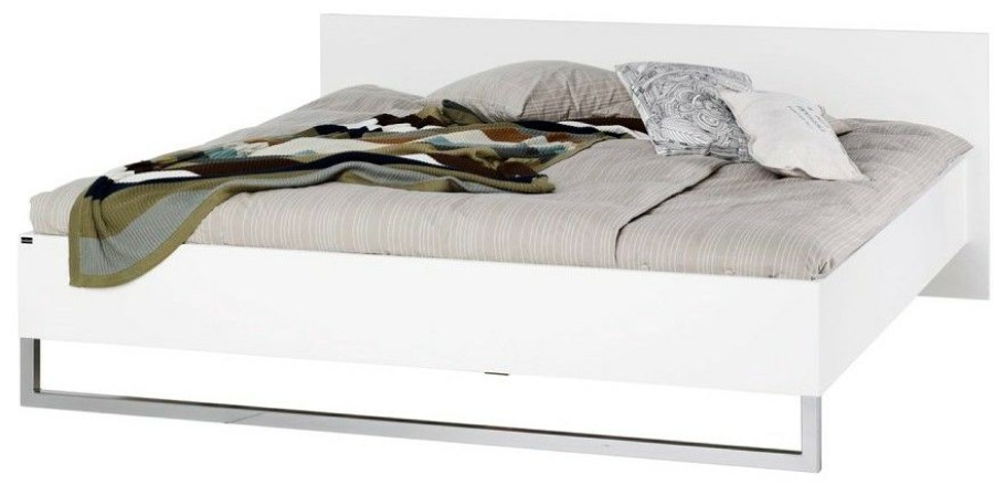 Bettgestelle * | Ebuy24 Stina Bett 180 Glas Weis