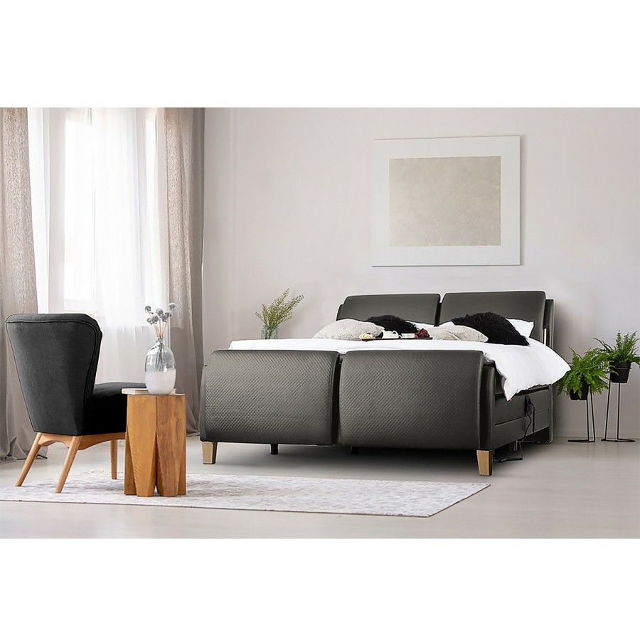 Boxspringbetten * | Loftscape Boxspringbett Hopwood Grau