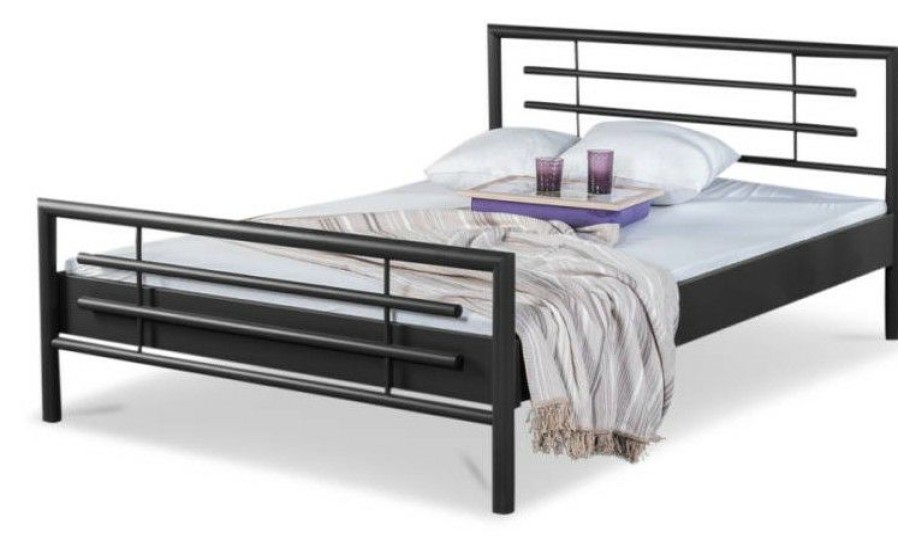 Bettgestelle * | Einrichten24 Metallbett Lola Schwarz Breite: 100 Cm