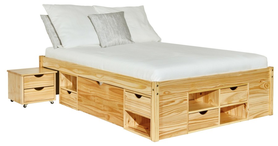 Bettgestelle * | Ebuy24 Cluse Bett 180 200 Cluse Bett 180 200 Cm Natur.