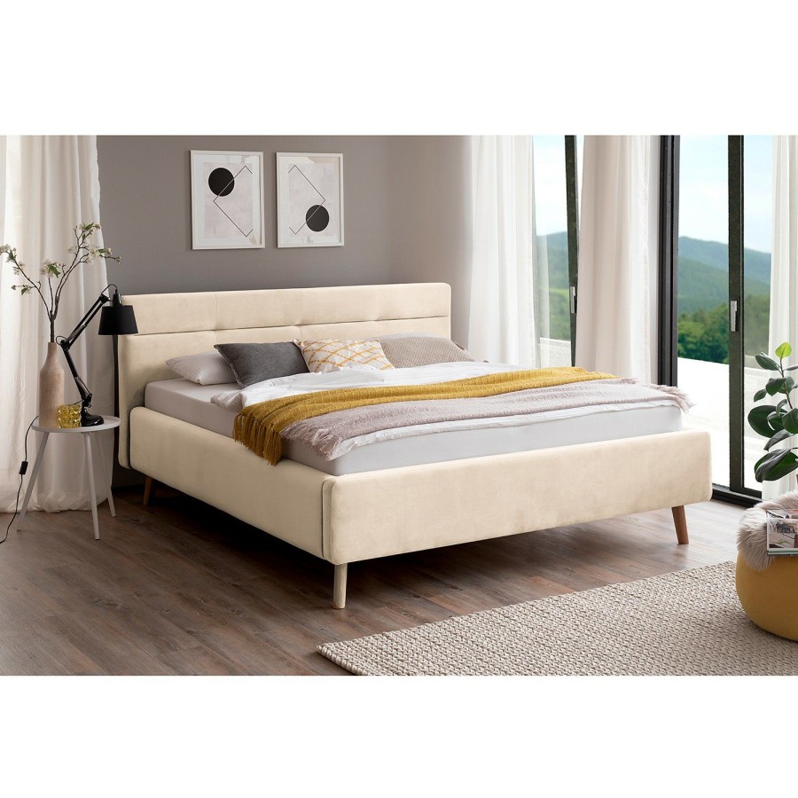 Bettgestelle * | Loftscape Polsterbett Chessy Beige 160 X 200Cm