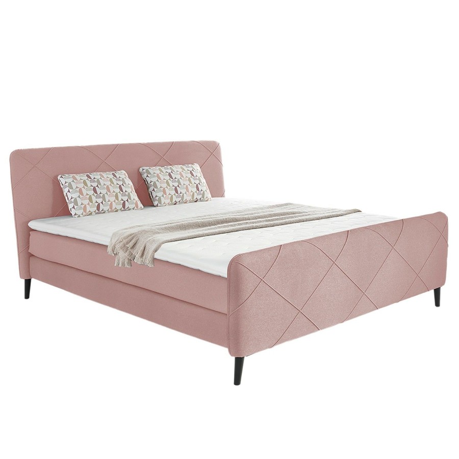 Boxspringbetten * | Loftscape Boxspringbett Perez Rosa 180 X 200Cm