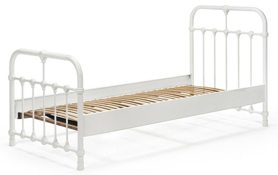 Bettgestelle * | Einrichten24 Metallbett Erma Weiss 90 200 Cm