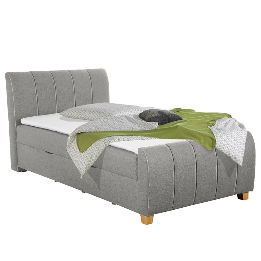 Boxspringbetten * | Loftscape Boxspringbett Noble County Hellgrau 120 X 200Cm