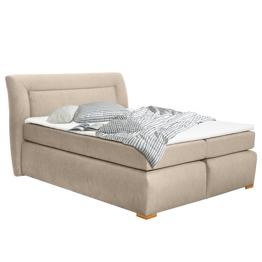 Boxspringbetten * | Loftscape Boxspringbett Mayville Beige 160 X 200Cm