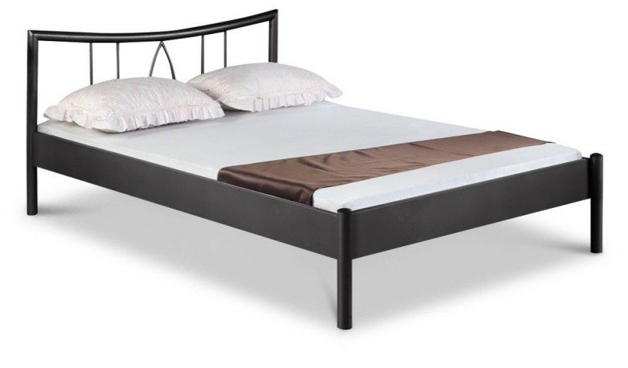 Bettgestelle * | Einrichten24 Metallbett Hanna Dunkelgrau Breite: 140 Cm