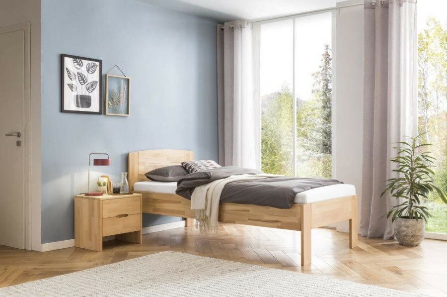 Bettgestelle * | Einrichten24 Seniorenbett Buche Massiv Comfort 03 120 X 200 Cm