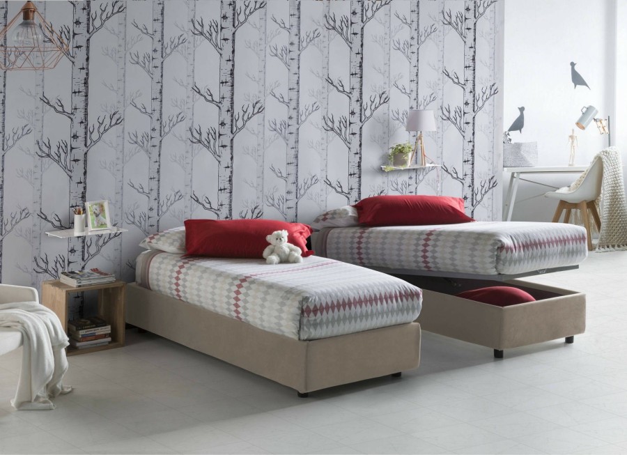 Boxspringbetten * | Talamo Italia Einzelbett Silvia Sommier