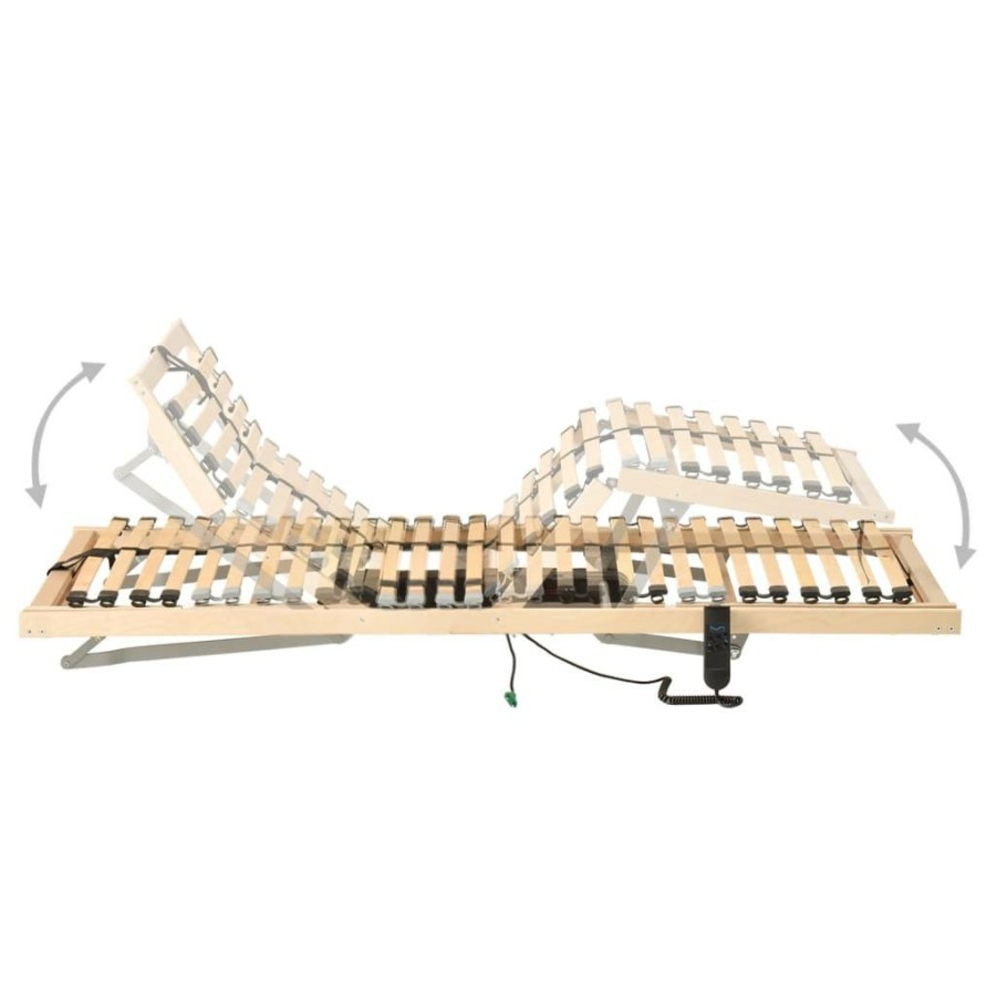 Bettgestelle * | Vidaxl Elektrischer Lattenrost 90 200 Cm Vidaxl Elektrischer Lattenrost Mit 28 Latten 7 Zonen 90 200 Cm