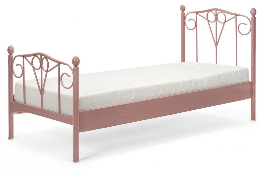 Bettgestelle * | Einrichten24 Metallbett Maya Pink 90 X 200 Cm