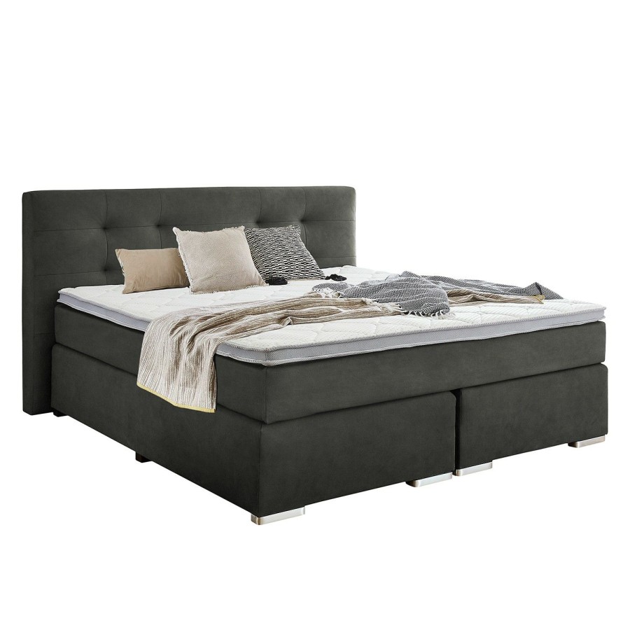 Boxspringbetten * | Loftscape Boxspringbett Bentota Webstoff