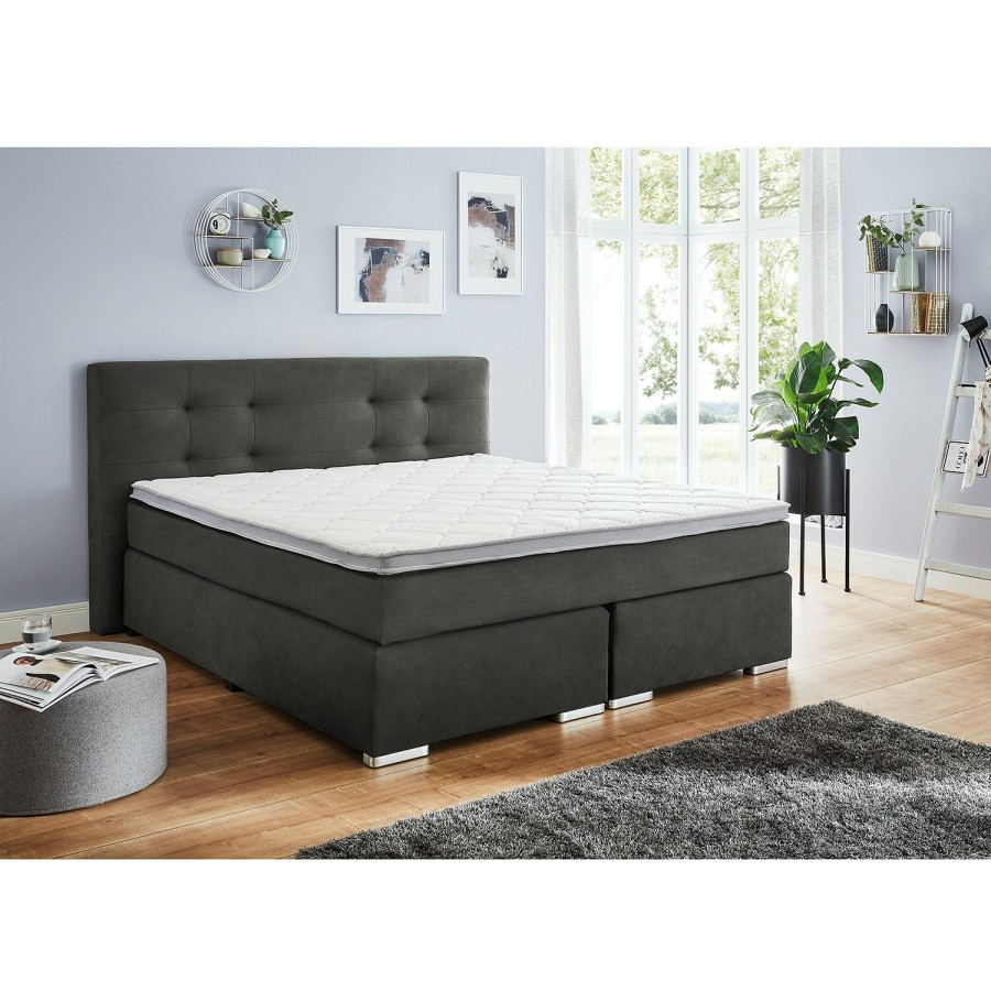 Boxspringbetten * | Loftscape Boxspringbett Bentota Webstoff