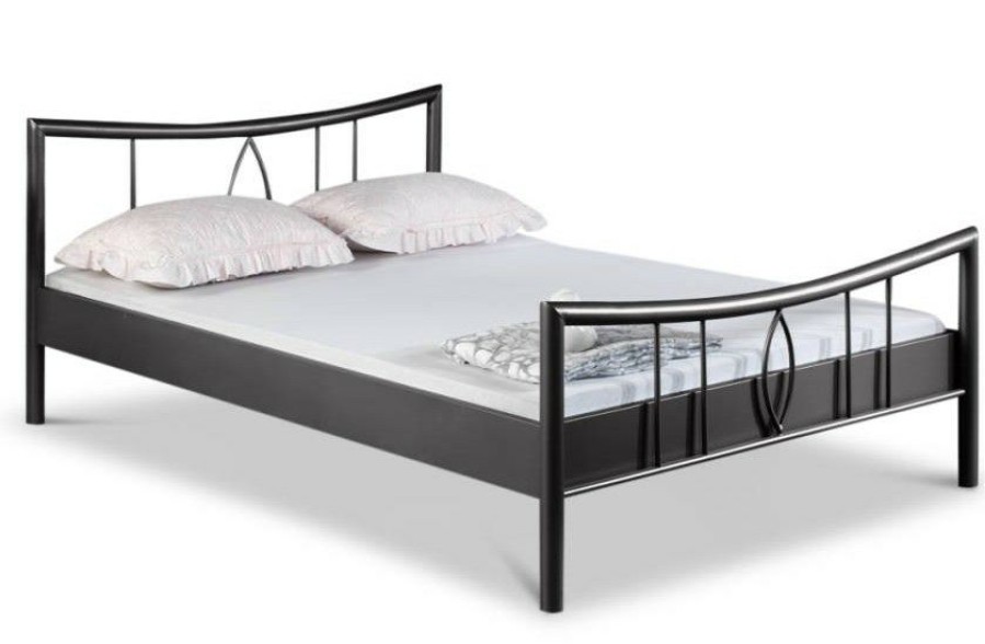 Bettgestelle * | Einrichten24 Metallbett Luisa Dunkelgrau Breite: 120 Cm