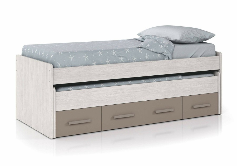 Boxspringbetten * | Dmora Bettrahmen Mit Zweitem Ausziehbarem Bett