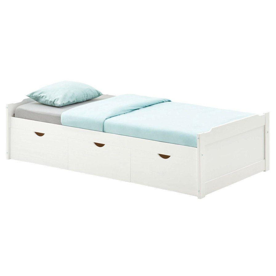 Bettgestelle * | Idimex Bett Mit Stauraum Mia 90 190 Cm Weis