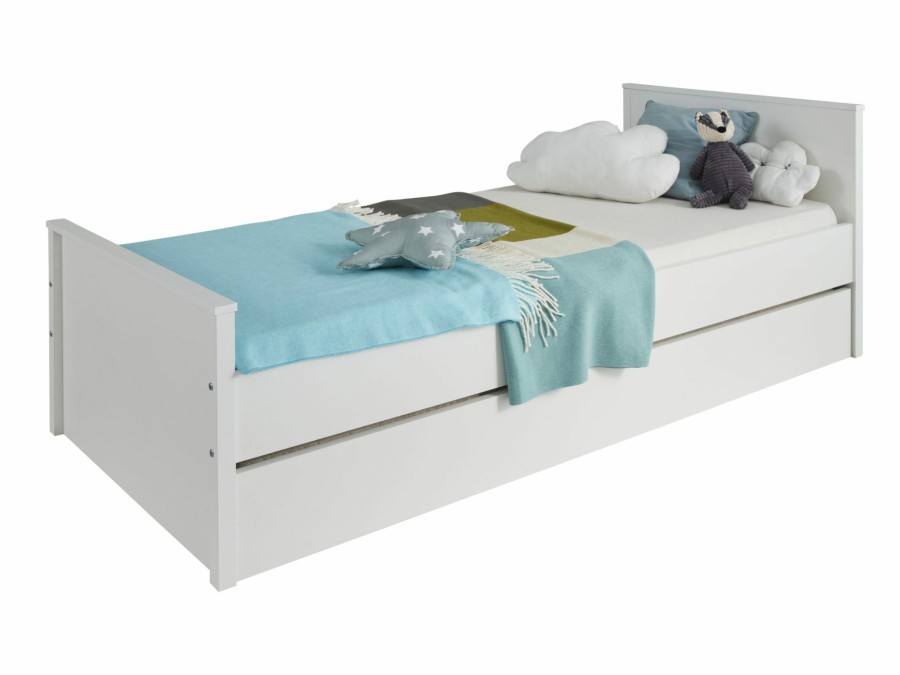 Bettgestelle * | Ebuy24 Ory Aufbewahrungsschublade Ory Aufbewahrungsschublade Mit Radern Under Dem Bett, Weiss.