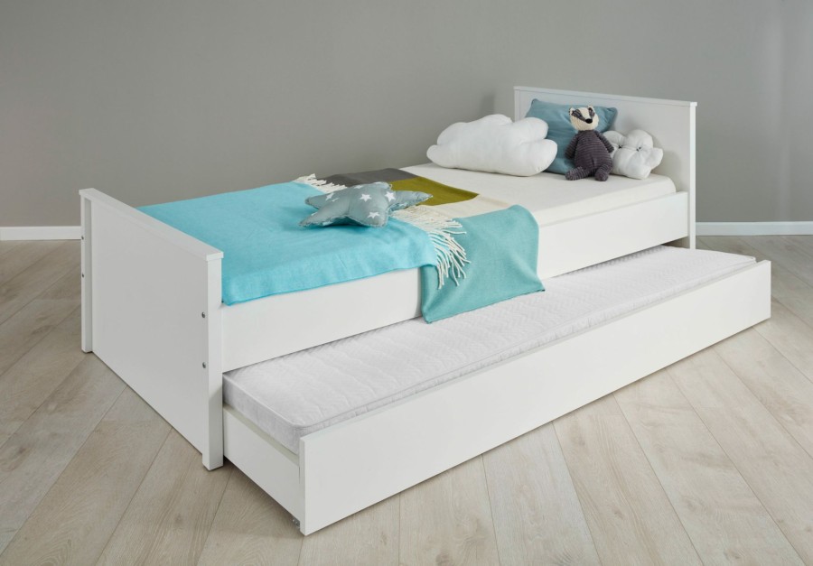 Bettgestelle * | Ebuy24 Ory Aufbewahrungsschublade Ory Aufbewahrungsschublade Mit Radern Under Dem Bett, Weiss.