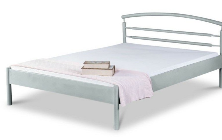 Bettgestelle * | Einrichten24 Metallbett Ella Weis Breite: 140 Cm