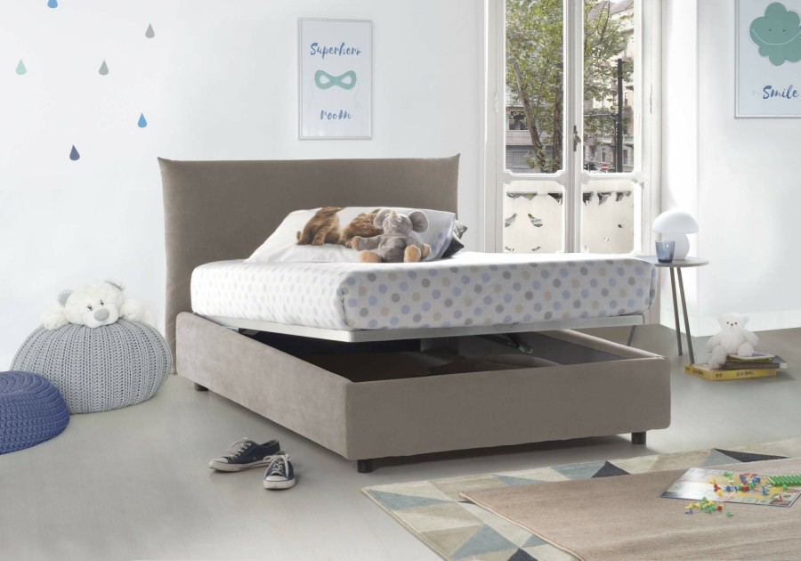 Boxspringbetten * | Talamo Italia Bett Rosa Eineinhalb Mit