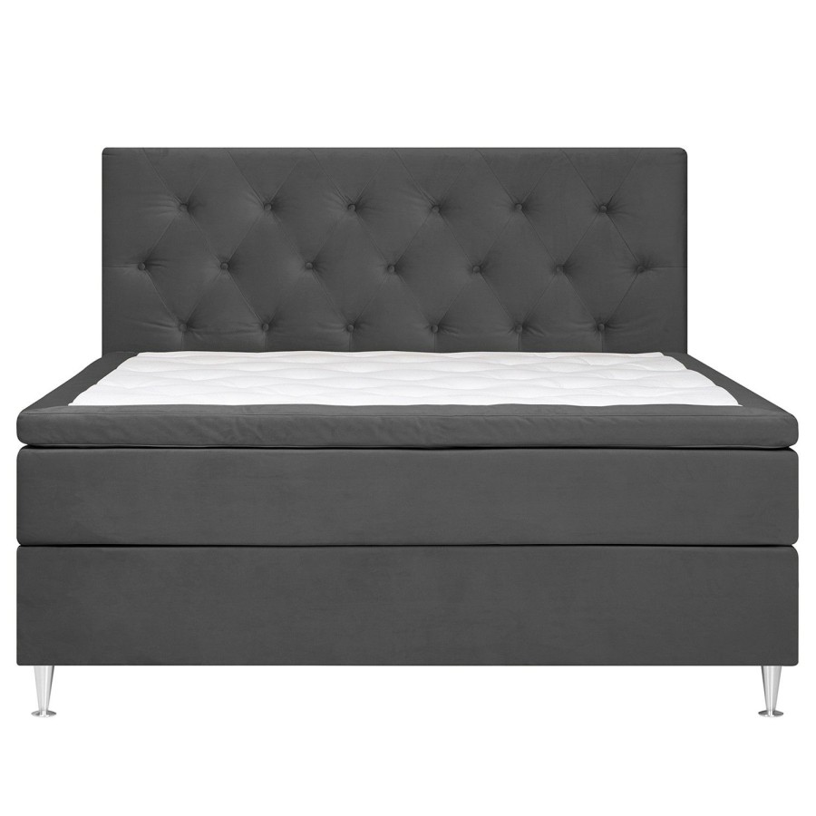 Boxspringbetten * | Loftscape Boxspringbett Norley Anthrazit 160 X 200Cm