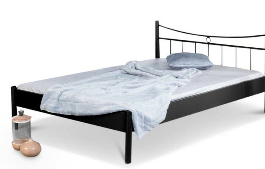 Bettgestelle * | Einrichten24 Metallbett Lucy Schwarz Breite: 90 Cm