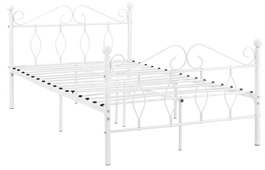 Bettgestelle * | En.Casa Metallbett Abolda Breite: 125 Cm