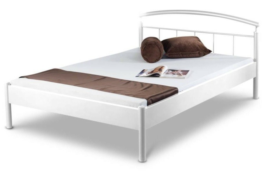 Bettgestelle * | Einrichten24 Metallbett Nina Weis Breite: 160 Cm