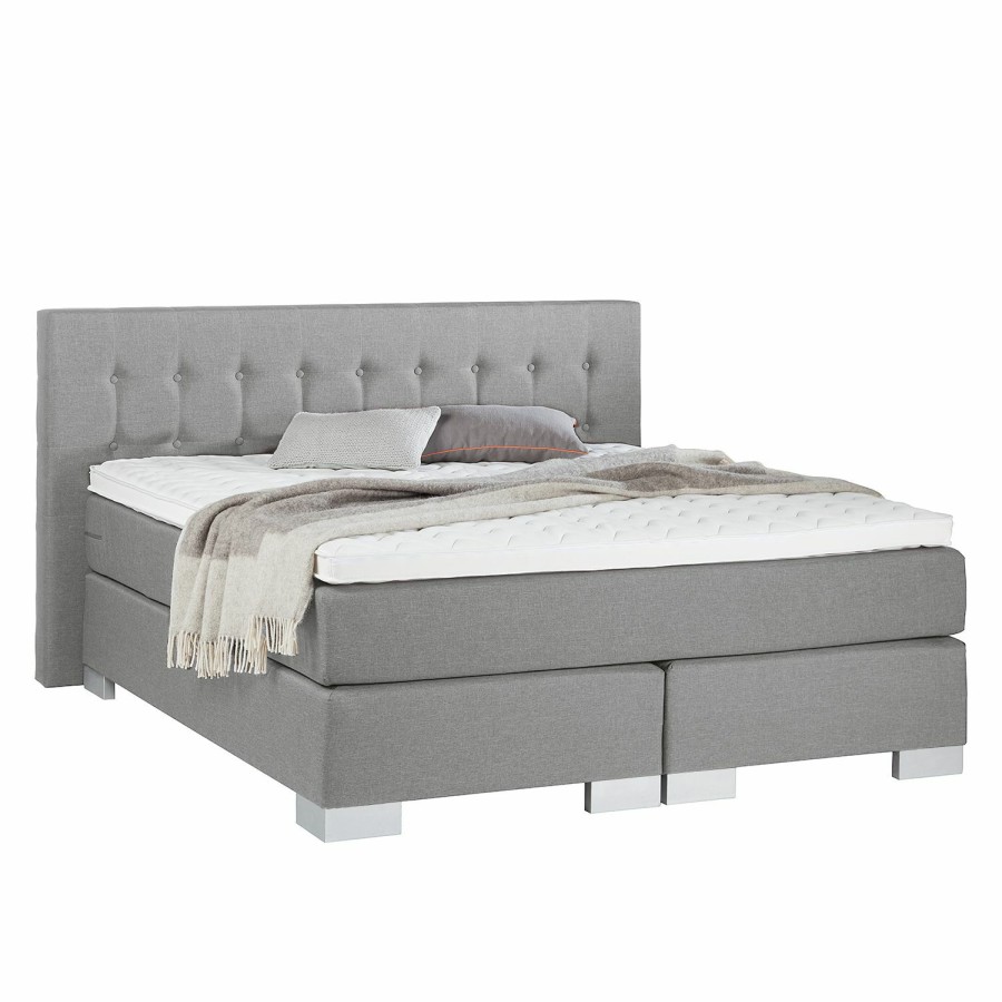 Boxspringbetten * | Fredriks Boxspringbett Loimaa Platin 160 X 200Cm