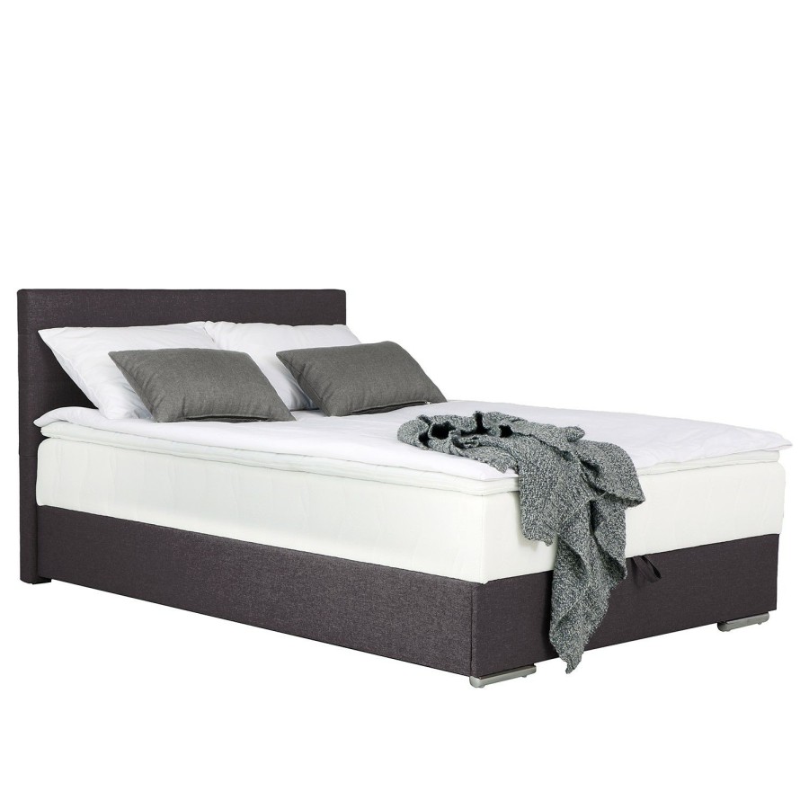 Boxspringbetten * | Cotta Boxspringbett Acquario Anthrazit 90 X 200Cm